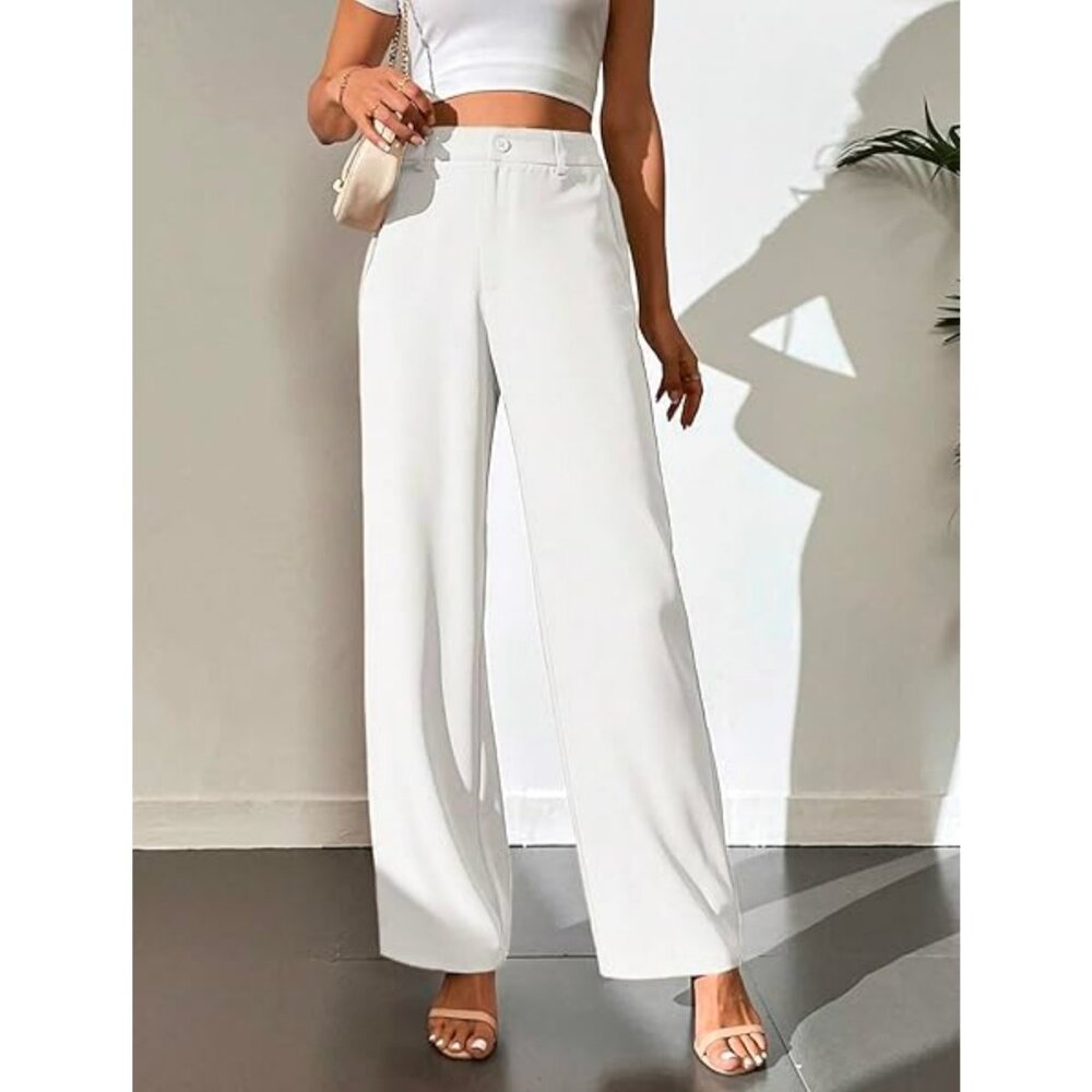 Skies Are Blue White Tailored Trousers, gently worn.